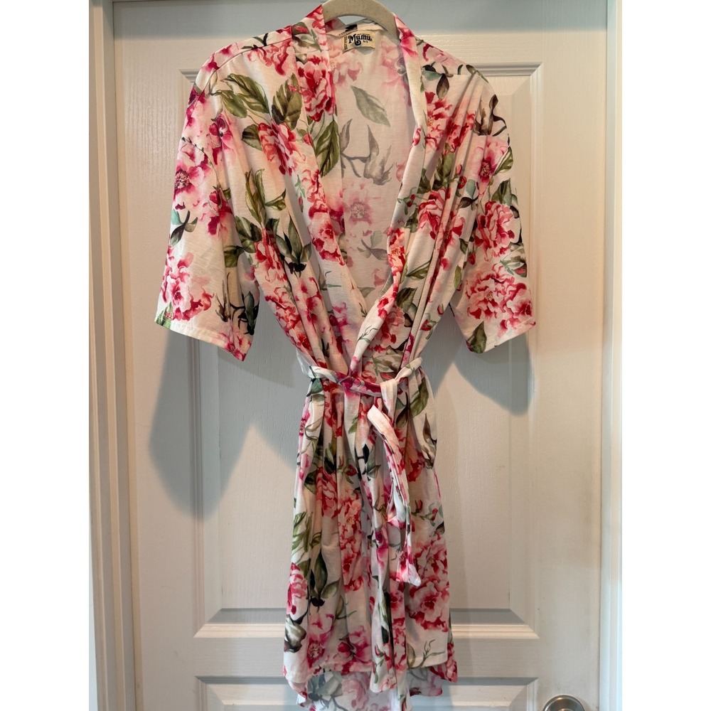 Show Me Your Mumu Brie Garden of Blooms Womens One Size Robe Floral Short Sleeve
